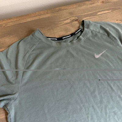 Nike Running Womens Small Green Dri Fit Short Sleeve Athletic Work Out T-Shirt - Image 1 of 4