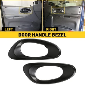 Fit 02-09 Chevy Set Trailblazer Front Inside Handle Door Trim Bezel Textured 2x - Picture 1 of 9