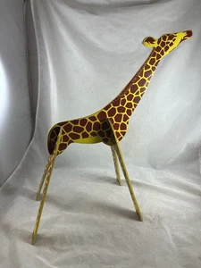 Simplex Wood Giraffe 20" Long Neck Mid Century Made in Holland Vintage - Picture 1 of 10