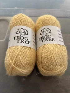 Frog Tree Alpaca Wool Sport weight - yellow colorway Lot of 2 skeins 50 g 130 yd - Picture 1 of 3