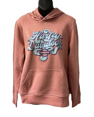 Sudadera pulóver con capucha rosa Harley Davidson Scripty para mujer 3002712 Foto 1 de 3