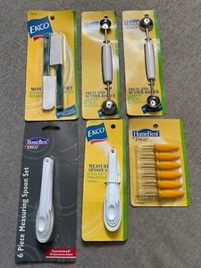 Ekco Kitchen Tool Lot of 6 NOS Measuring Spoons Melon Baller Cow Skewers See Pic - Picture 1 of 19