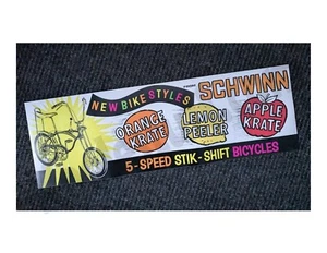 Schwinn Bicicleta 1968 KRATE/STING-RAY Ventana Banner/Póster - Imagen 1 de 2