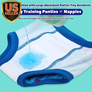 Potty  4 Packs Absorbent Cotton Training Underwear for Baby Boys and Girls 2T-9T - Picture 1 of 7