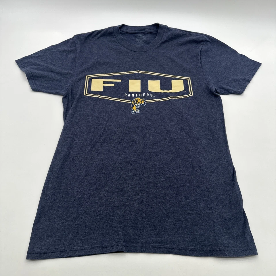 Camiseta FIU Panthers Pequeña Hombre Azul Estampado Gráfico Logo Amarillo...# 19797 Foto 1 de 4