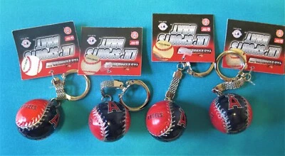 FOUR (4) LOS ANGELES ANGELS PLASTIC, BASEBALL KEY CHAINS FROM RICO INDUSTRIES - Image 1 of 2