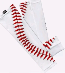 ⚾️ Baseball Stitch Compression UV Arm Sleeve 💪 Sleefs-Large Size Free Shipping! - Picture 1 of 2