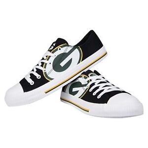 NFL Green Bay Packers Men's Big Logo Low Top Canvas Shoes Sneakers