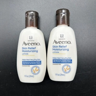 Aveeno Skin Relief Moisturizing Lotion Mini Travel Size 1 fl oz Each - Set of 2 - Image 1 of 2