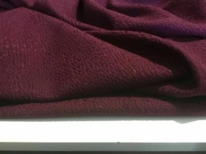 New High Class Designer Plum Heavy Jacquard Brocade Shiny Cloque Fabric - Picture 1 of 9