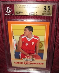 2013-14 FLEER RETRO #47 GIANNIS ANTETOKOUNMPO RC BGS 9.5 GEM MINT - Picture 1 of 3