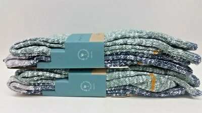 4 Pairs NWT GOLD TOE Men's Native Nomad Crew Socks, Marbled Navy & Green 6-12.5 - Image 1 of 4