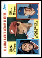 1984 Topps NL Active Career Victory Leaders - Steve Carlton/Fergie Jenkins/Tom