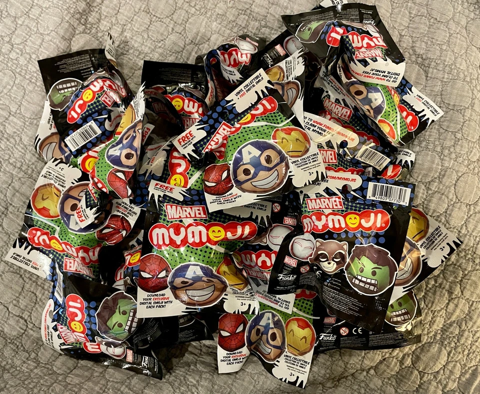 Consigue 5 BOLSAS CIEGAS MISTERIOSAS Funko MyMoji Marvel S1 Caras Emoticon + Emoji Digital Foto 1 de 1