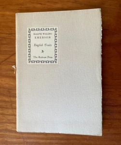 ENGLISH TRAITS BY RALPH WALDO EMERSON 1941 REDCOAT PRESS LIMITED ED.  1 OF 150 - Picture 1 of 5