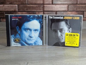 Johnny Cash 2 Album CD Lot  The Essential & Giant Hits - Picture 1 of 13