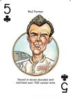 Red Farmer 5 Of Clubs - The Original Auto Racing Legends Playing Card