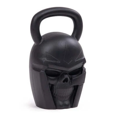 Kettlebell Warrior Titan Fitness 50 lb, diseño de calavera de hierro fundido Foto 1 de 4