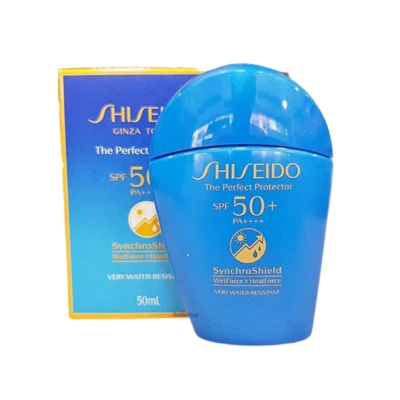 Protector UV Shiseido Perfect SPF50+ PA++++ SynchroShield Luz Impermeable 50 ml. Foto 1 de 4