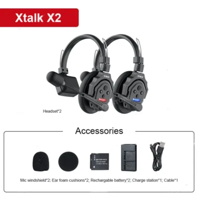 SYNCO XTALK X2 Digital Wireless Intercom Headset System FullDuplex Microphones - Image 1 of 4