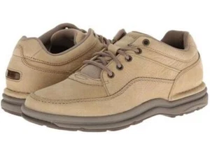 Zapatillas clásicas Rockport MWT13M World Tour de cuero beige con cordones talla 10 - Imagen 1 de 7
