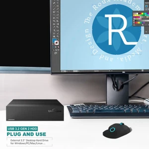 UionSine 10/12/14/16/18TB Externe Festplatte USB3.2 Gen 2 - Windows Mac OS Linux - Bild 1 von 12