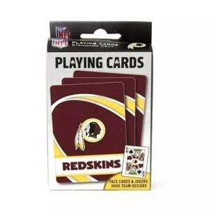Baraja estándar de cartas de los Washington Redskins mercancía oficial de la NFL - Imagen 1 de 3