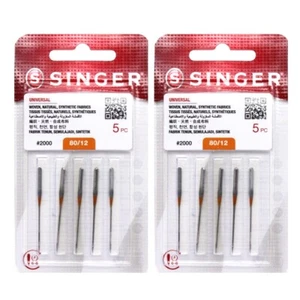 Pack of 10 Singer 2000 Chromium Universal Embroidery Sewing Machine Needles - Picture 1 of 4