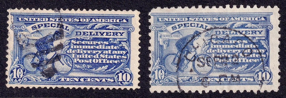 US Scott E6/E9, 1902 Special Delivery, 10c ultramarine, VERY FINE USED - Image 1 of 1