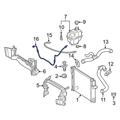 For Mercedes-Benz CLS550 07-11 Mercedes-Benz Engine Coolant Overflow Hose Foto 1 de 4