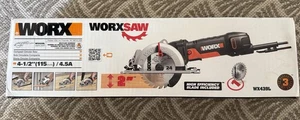 Worx WX439L 4.5 Amp WORXSAW 4.5" Electric Circular Saw - OPEN BOX NEVER USED - Picture 1 of 5