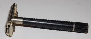 Vintage Schick Krona Double Edge Safety Razor with Black Handle VG Condition - Picture 1 of 5