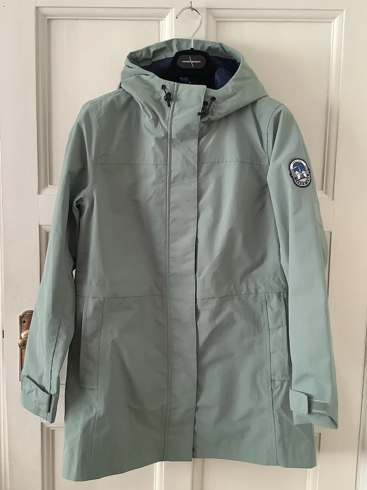 BNWT LANDS END SQUALL  GREEN OUTDOOR WATERPROOF HOODED ANORAK  JACKET S(10-12) - Image 1 of 4
