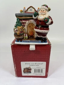 Soporte para medias Fitz and Floyd Holiday Chimenea Santa 2005 - Imagen 1 de 9
