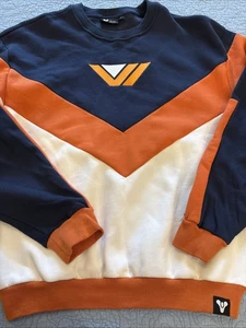 Level Up By Destiny Men's Small Pullover Vanguard Sweatshirt Orange Navy - Picture 1 of 11