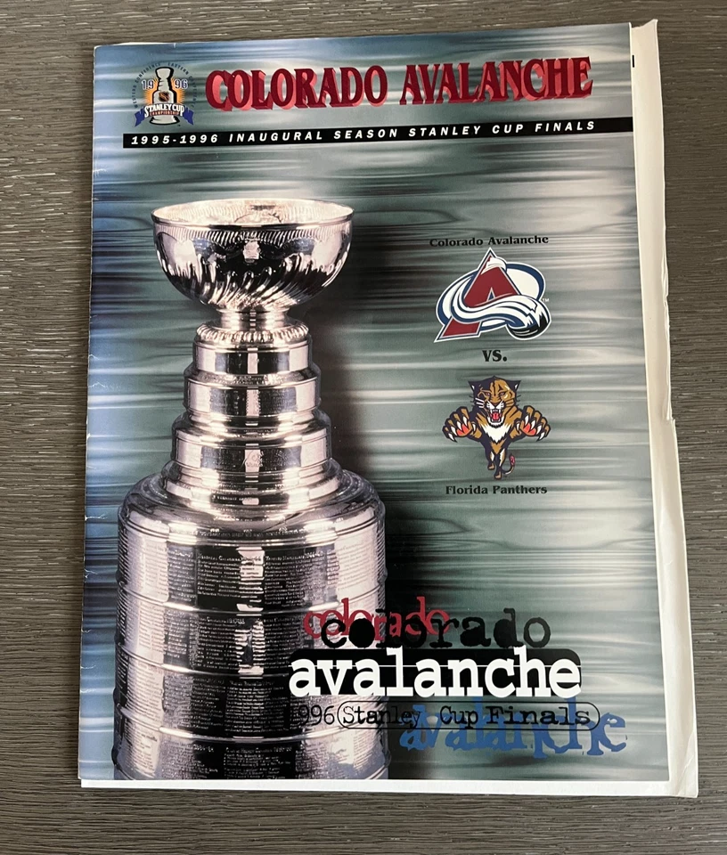 Colorado Avalanche Stanley Cup Finals Program 1996 vs Florida Panthers Foto 1 de 4