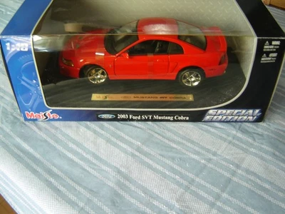 2003 RED MUSTANG SVT COBRA FOX BODY MAISTO SE 1/18 #46629 NEW - Image 1 of 4