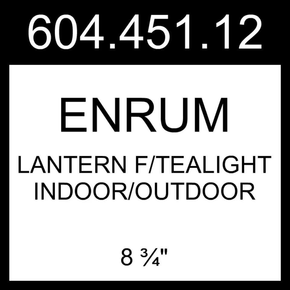 Linterna IKEA ENRUM F/tealight interior/exterior negra 8 3/4" 604.451.12 Foto 1 de 1