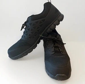 Zapatos deportivos Reebok para hombre talla 15 W aleación comp puntera trabajo cuero negro - Imagen 1 de 10