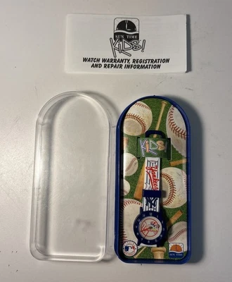 NEW IN BOX Vintage 1999 NY Yankees Kids Watch Sun Time Funimals MLB 90s Baseball - Image 1 of 4