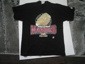 Miami Matadors Logo Athletic Hockey T-Shirt Size Large Vintage - Picture 1 of 3