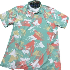 William Murray Poloshirt Herren XL grün "Happy Hands" Schläger Golf Performance - Bild 1 von 7