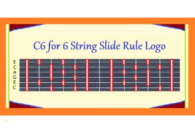 C6 TUNING FOR 6 SIX STRING LOGO REFRIGERATOR MAGNET - Image 1 of 3