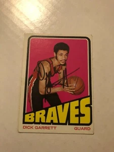 Buffalo Braves DICK GARRETT Signed 1972 Topps Card - Picture 1 of 1