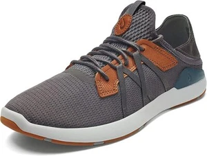 OLUKAI Mio Li Men's Athletic Lace Up 2 in 1 Slide and Shoe - Dark Gray Size 9.5