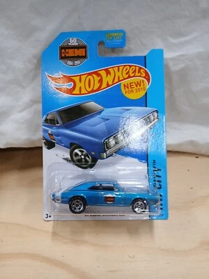 Hot Wheels HW City ‘69 Dodge Charger 500 Blue 19/250 New For 2015 - Image 1 of 3