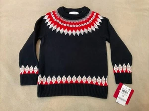 Charter Club Christmas Sweater Boys 3T Red Black Holiday Nwt - Picture 1 of 5