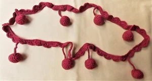 GALON CROCHETE ROUILLE A POMPONS - Picture 1 of 2
