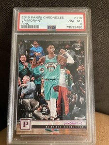 2019-20 Ja Morant Panini Chronicles Pink PSA 8 Young Dolph The Tuohys Blindside