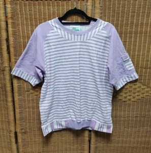 Dash - Women's Purple And White Short Sleeve Top T-Shirt Blouse Size S Used - Picture 1 of 11